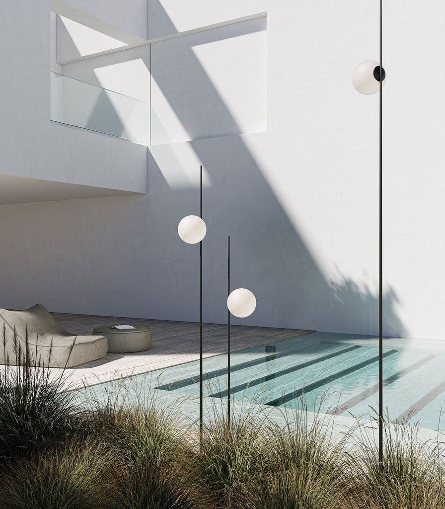 Karman Atmosphere Bollard Light featured within outdoor space