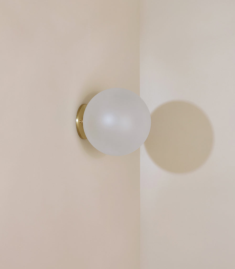 Marz Designs Orb Surface Wall Light in Large/Brushed Brass