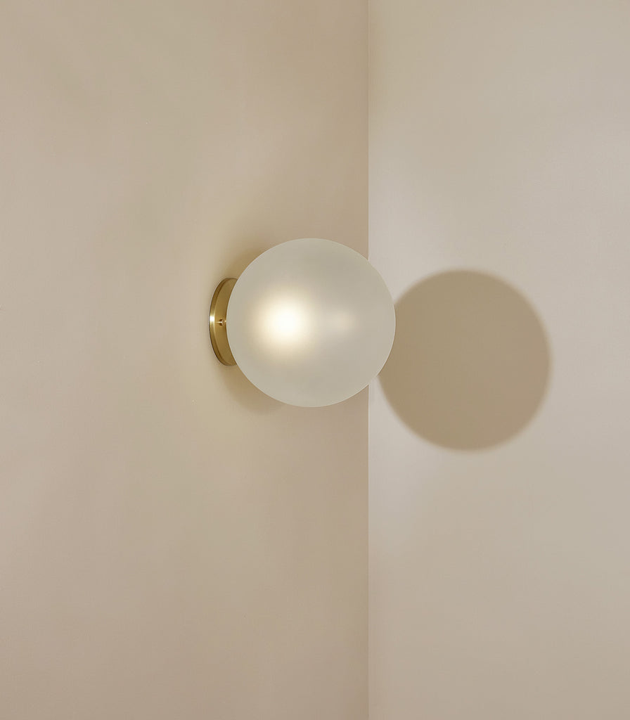 Marz Designs Orb Surface Wall Light in Large/Brushed Brass