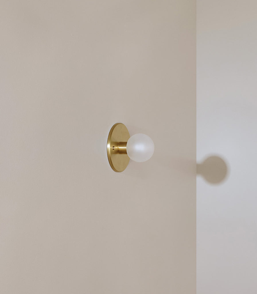 Marz Designs Orb Surface Wall Light in Mini/Brushed Brass