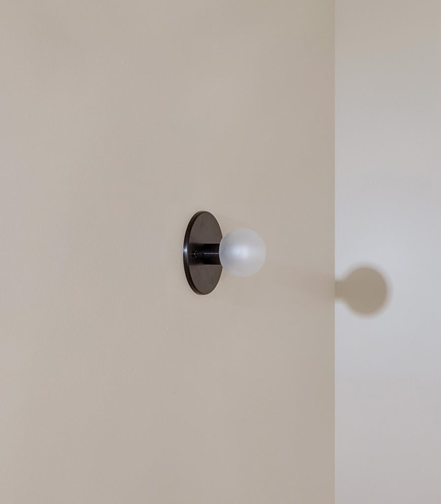 Marz Designs Orb Surface Wall Light in Mini/Brushed Black
