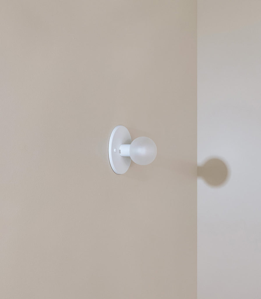 Marz Designs Orb Surface Wall Light in Mini/White Satin