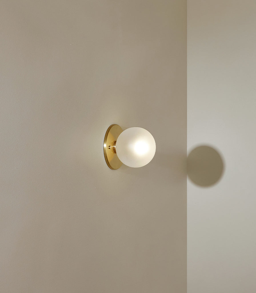 Marz Designs Orb Surface Wall Light in Mini/Brushed Brass