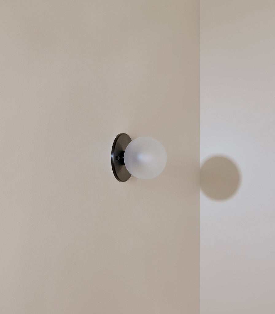 Marz Designs Orb Surface Wall Light in Small/Brushed Black