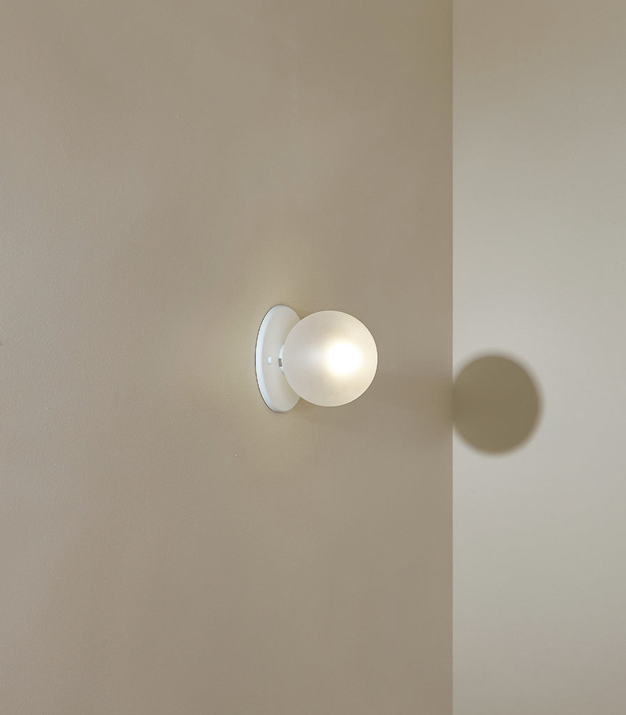 Marz Designs Orb Surface Wall Light in Mini/White Satin 
