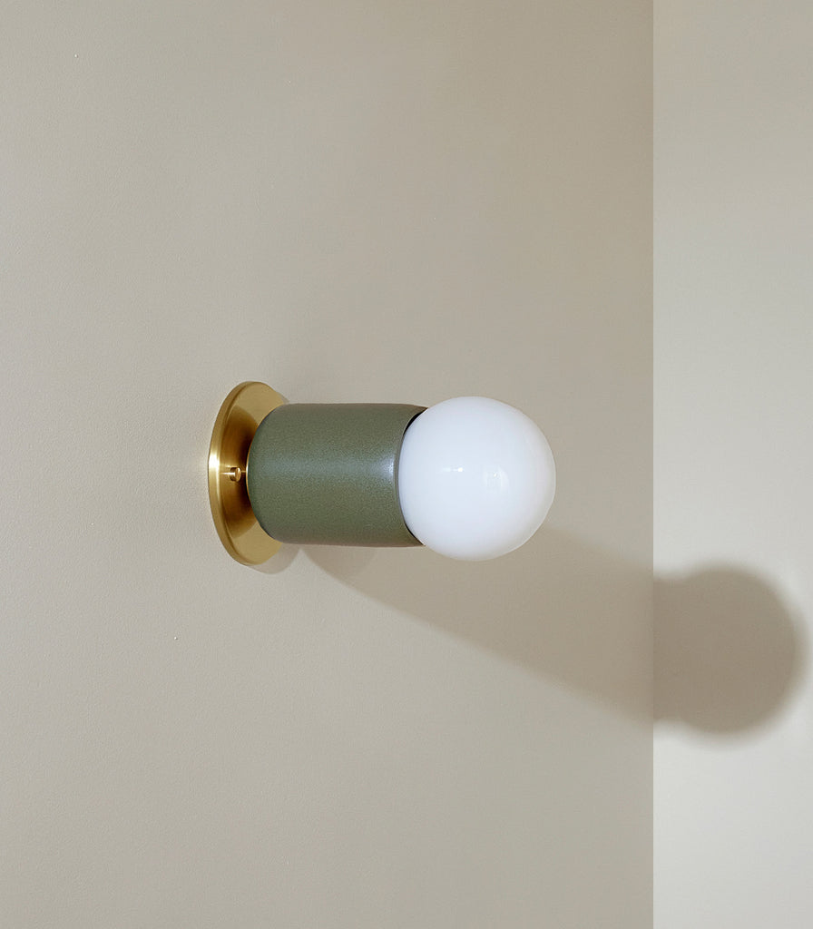 Marz Designs Terra Surface Wall Light in Olive/Brushed Brass