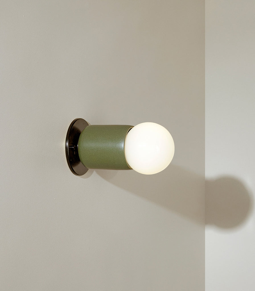 Marz Designs Terra Surface Wall Light in Olive/Brushed Black