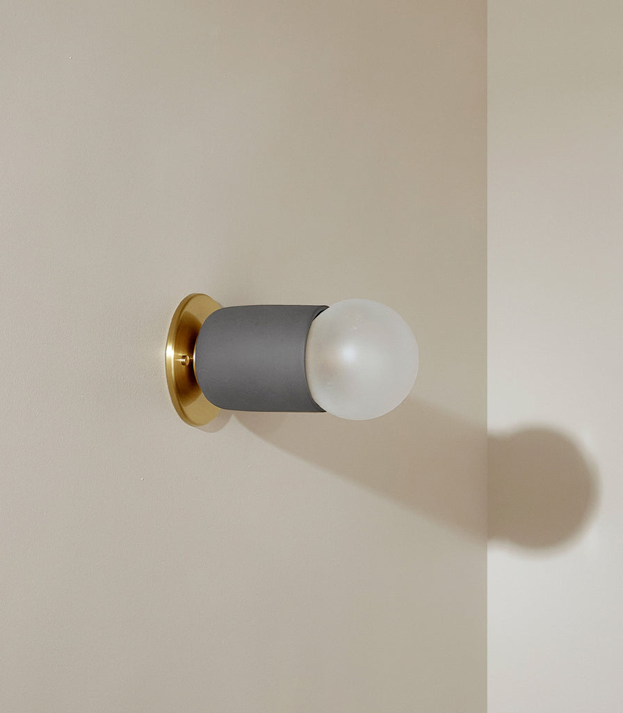 Marz Designs Terra Surface Wall Light in Slate/Brushed Brass