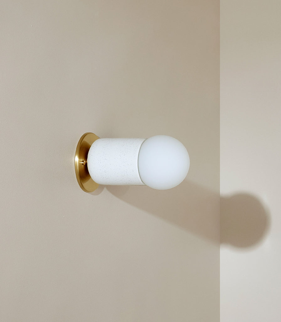 Marz Designs Terra Surface Wall Light in Vanilla Bean/Brushed Brass