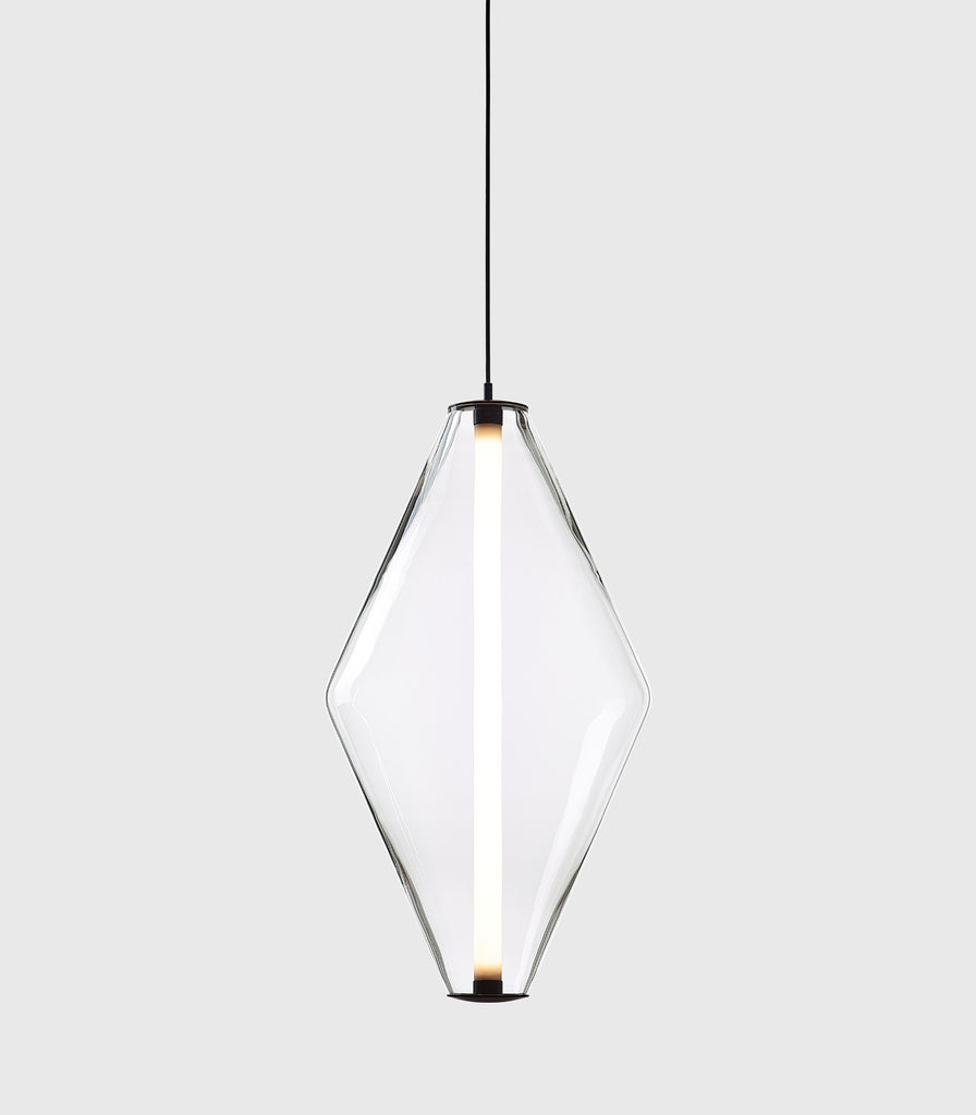 Bomma Buoy Double Cone Pendant Light in Clear/Black