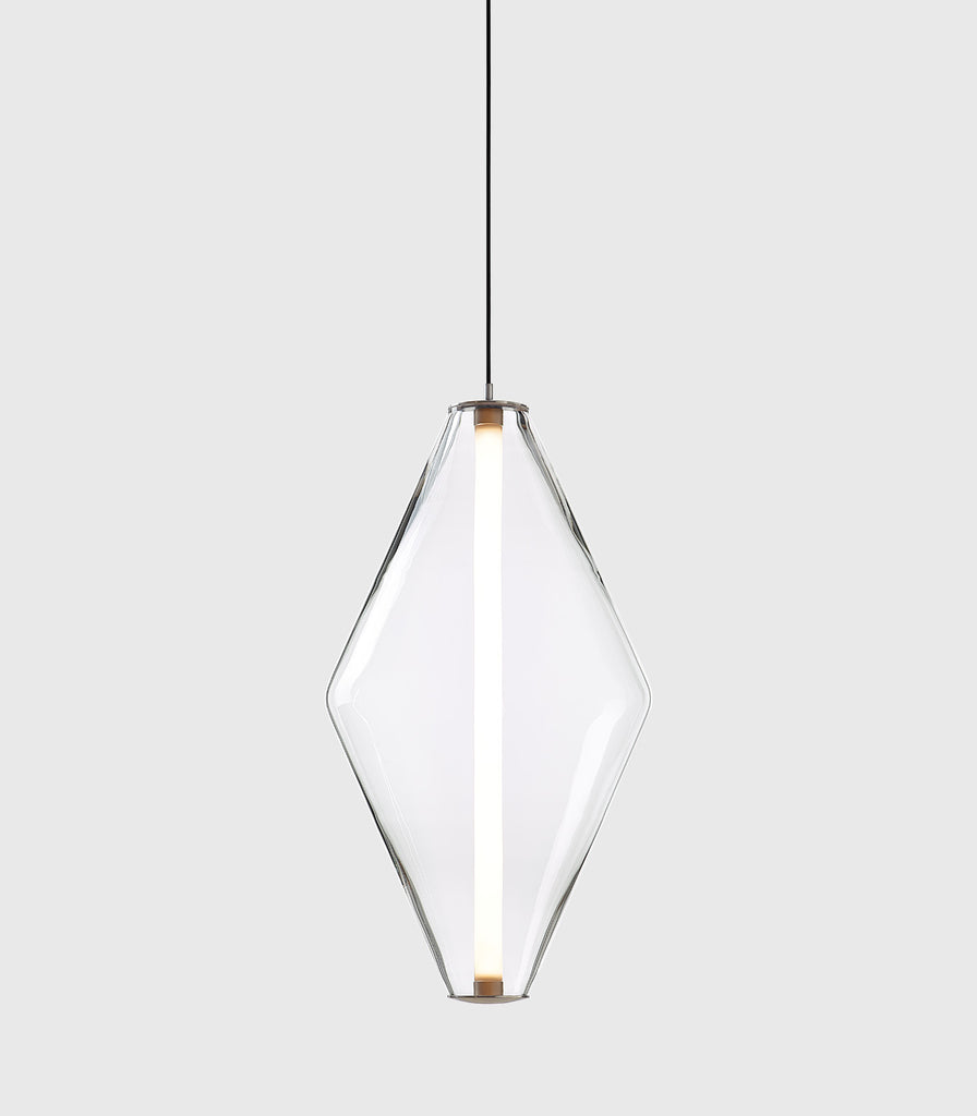 Bomma Buoy Double Cone Pendant Light in Clear/Silver