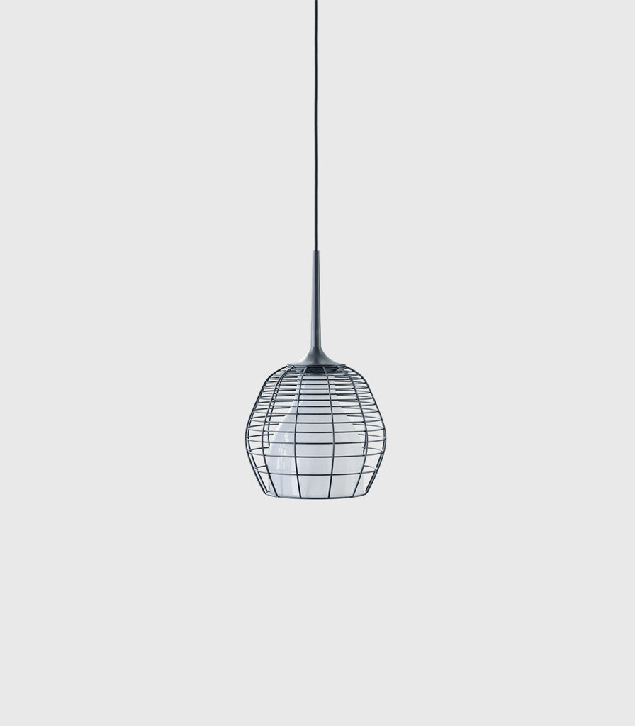 Lodes Cage Pendant Light in Small/Black/White