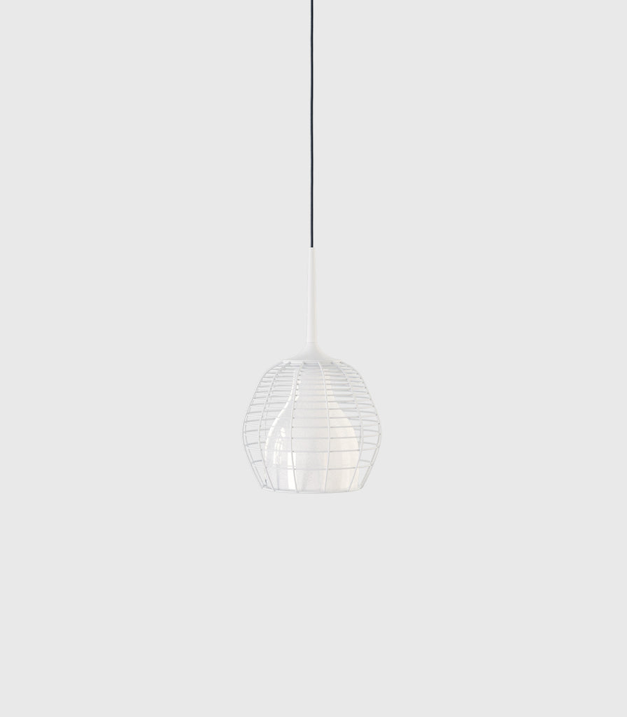 Lodes Cage Pendant Light in Small/White/White