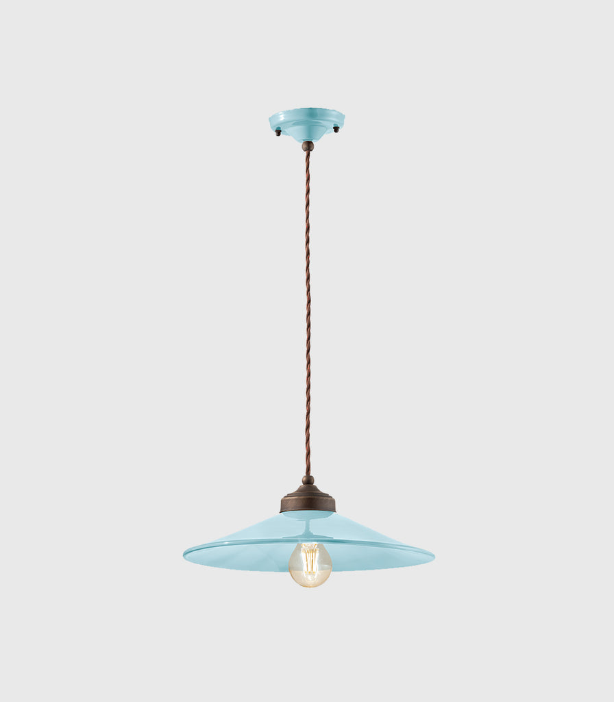 Ferroluce Colours Pendant Light in Light Blue/Medium