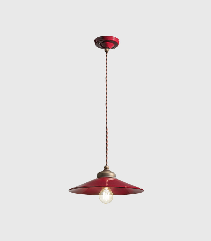 Ferroluce Colours Pendant Light in Bordeaux/ Small