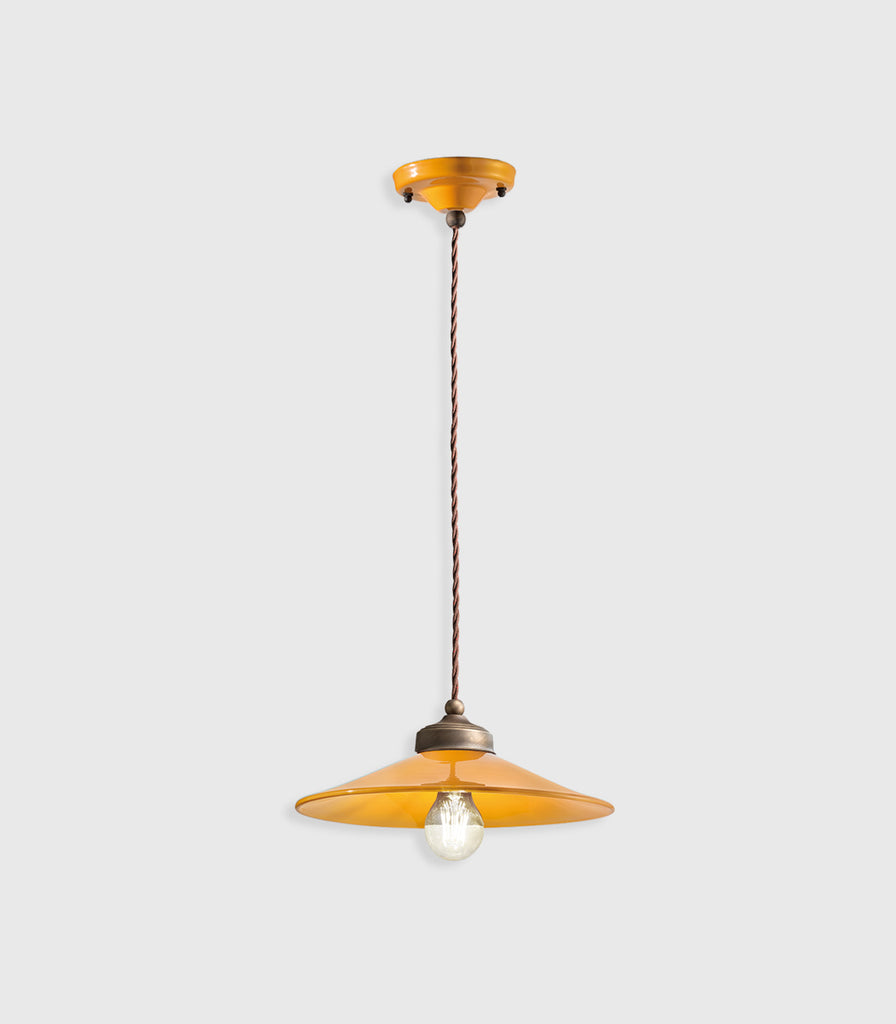 Ferroluce Colours Pendant Light in Yellow/Small