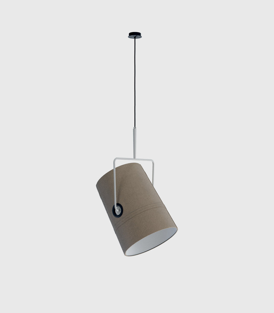 Lodes Fork Pendant Light in Large/Ivory/Grey