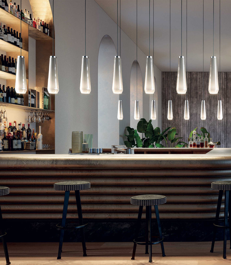 Lodes Glass Drop Pendant Light featured within interior space