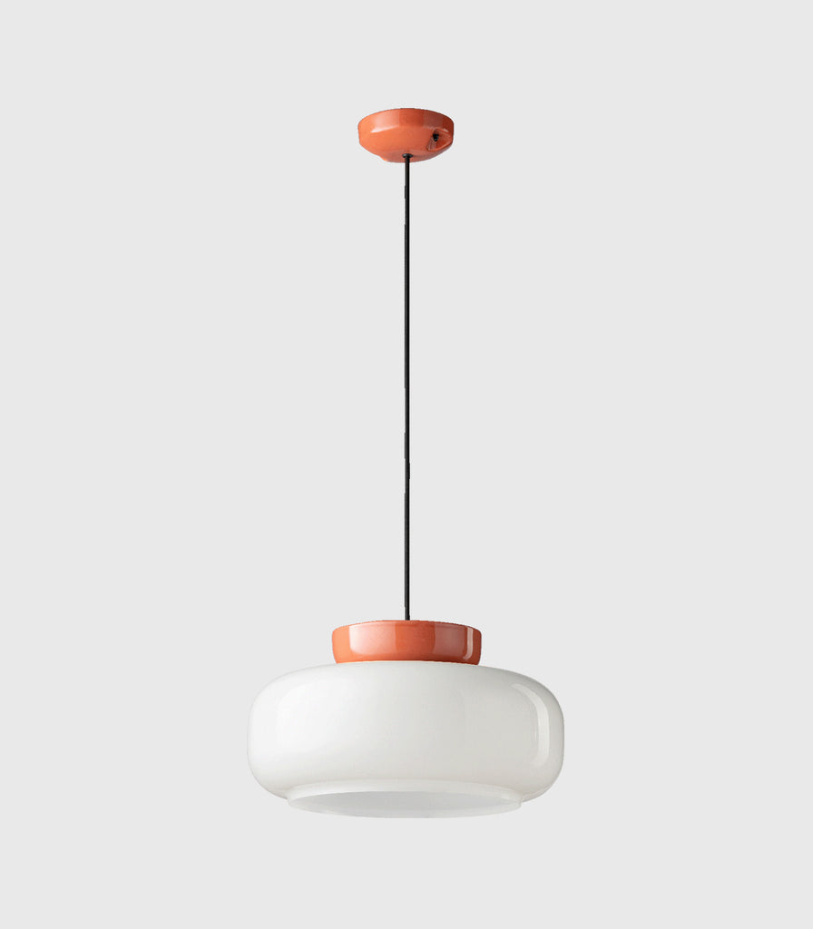 Ferroluce Maracanà Pendant Light in Orange/Milk White//1