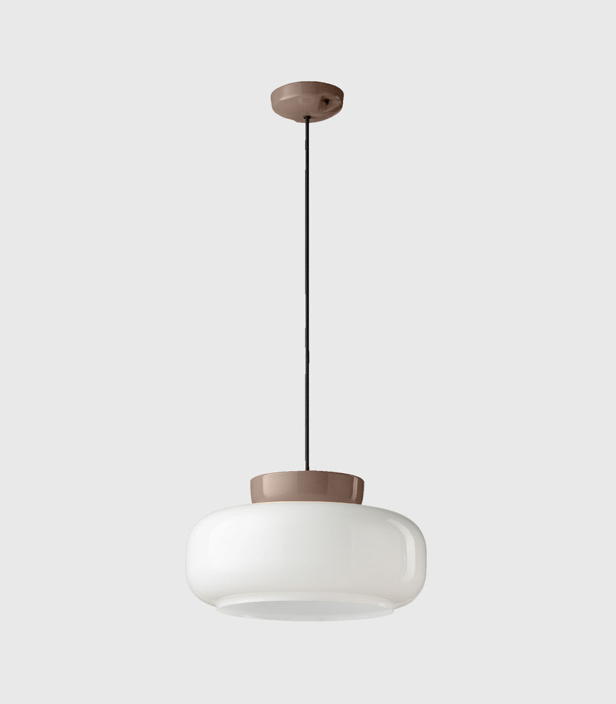 Ferroluce Maracanà Pendant Light in Mocha Brown/Milk White//1