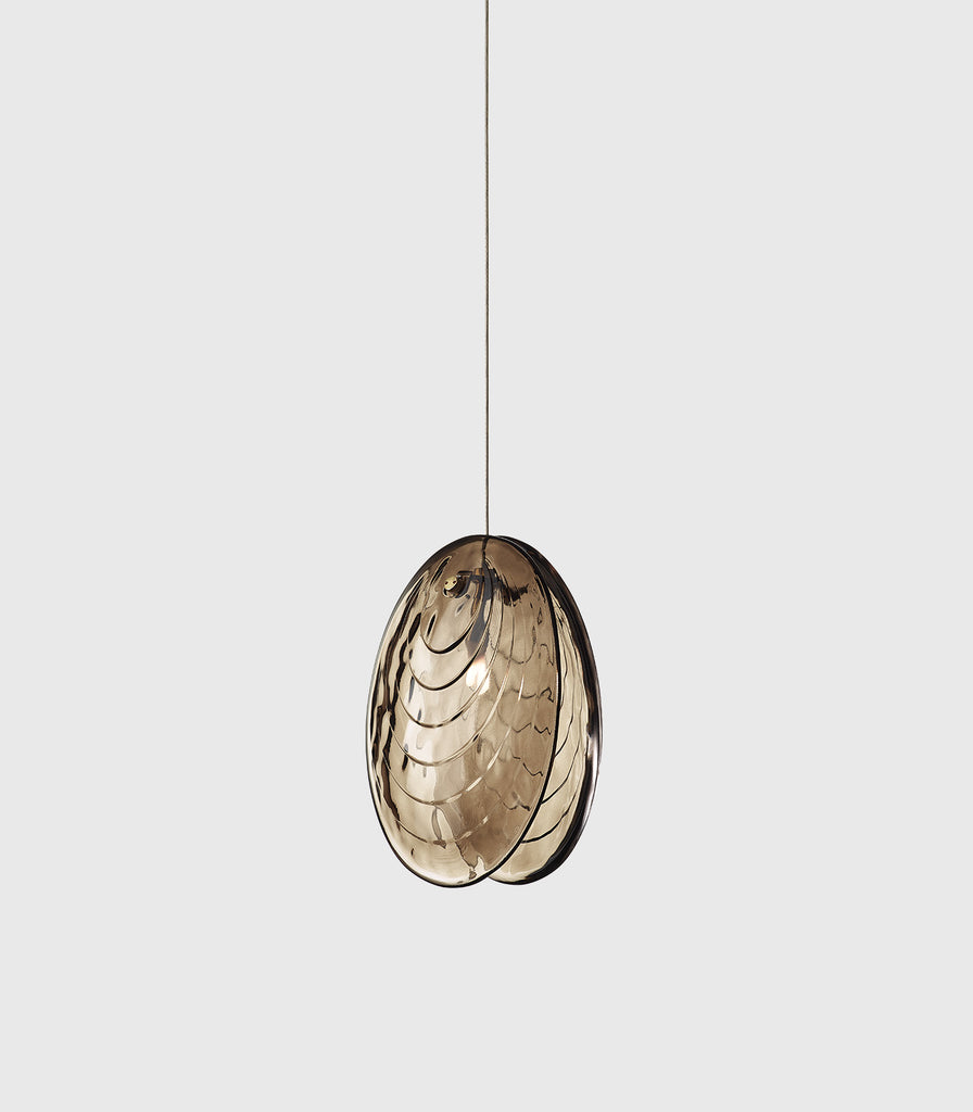 Bomma Mussels Pendant Light in Smoke/ Brushed Gold