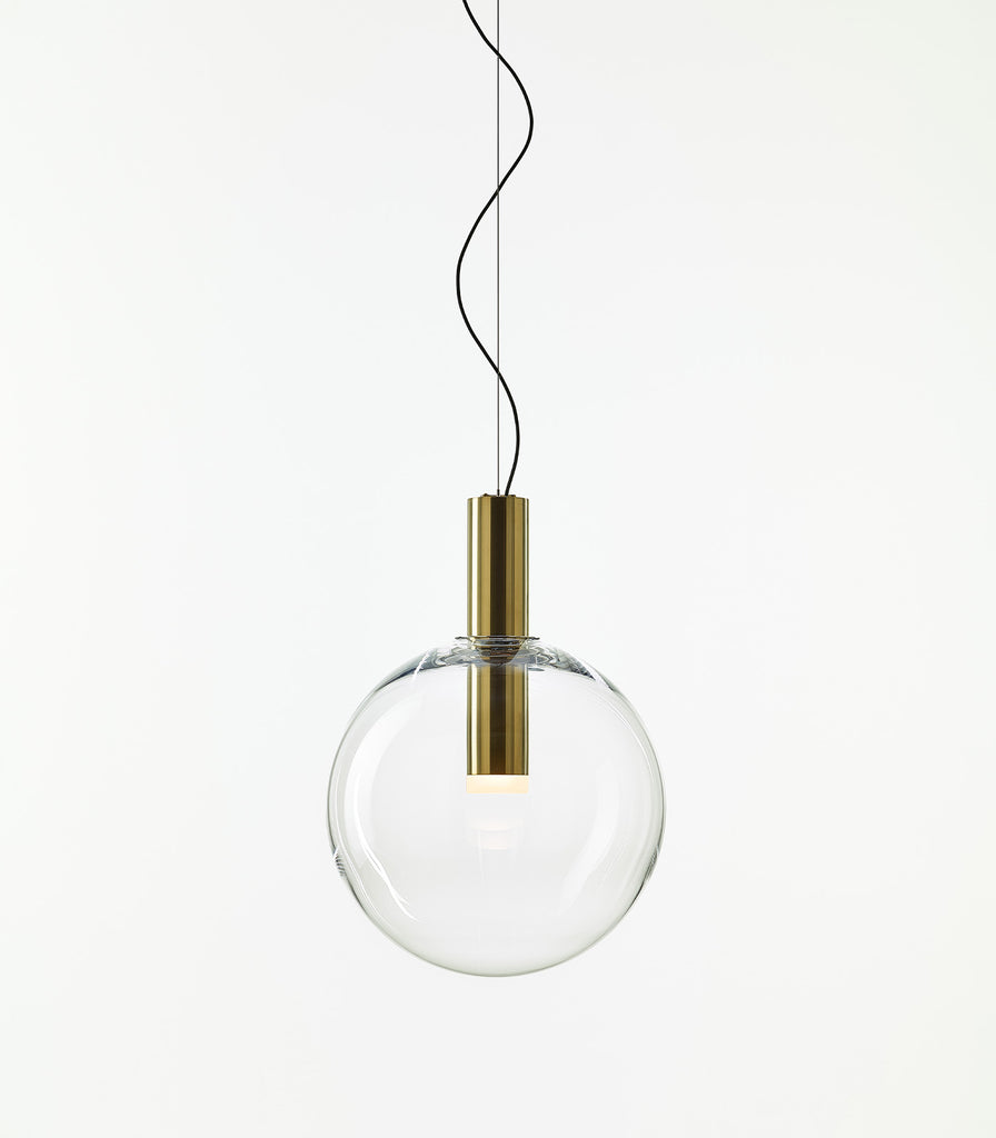 Bomma Phenomena Large Pendant Light in Clear/ Brushed Gold