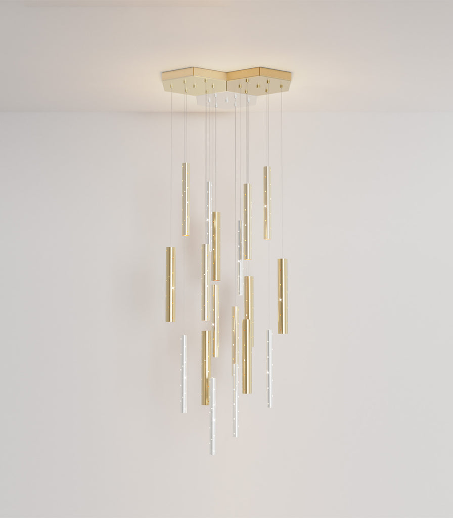 Ilanel Rain 6lt Pendant Light featured within interior space