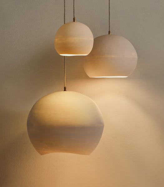 White orb store pendant light