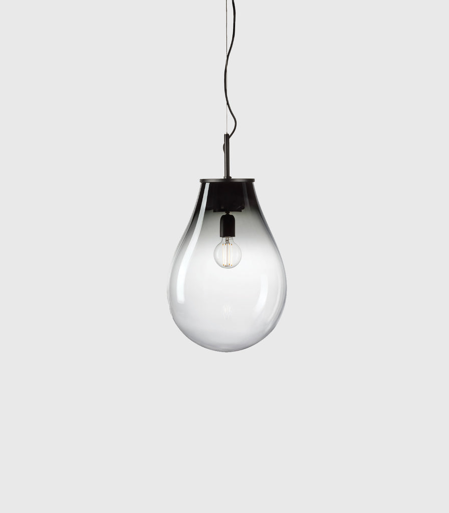 Bomma Tim Black Pendant Light in Small/ Smoke Grey