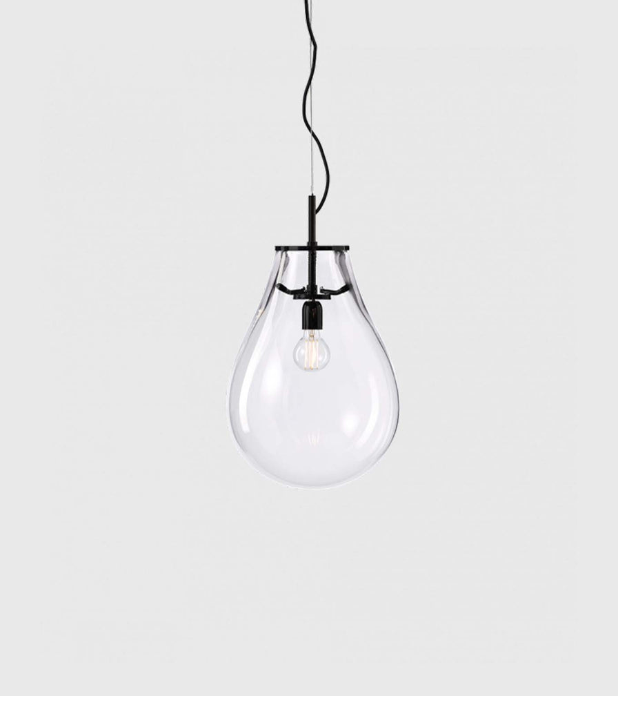 Bomma Tim Black Pendant Light in Small/ Clear