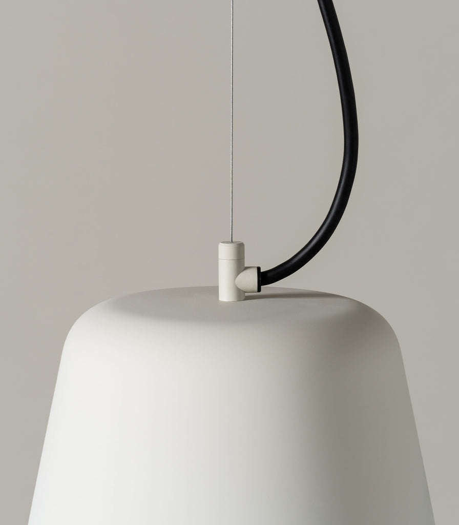 Santa & Cole Vaso Pendant Light in White Grey closeup