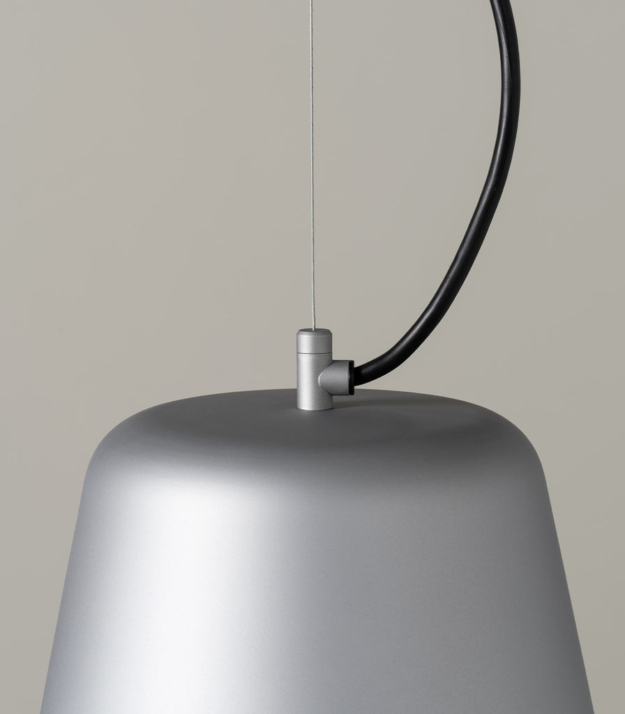 Santa & Cole Vaso Pendant Light in Aluminuim Grey closeup