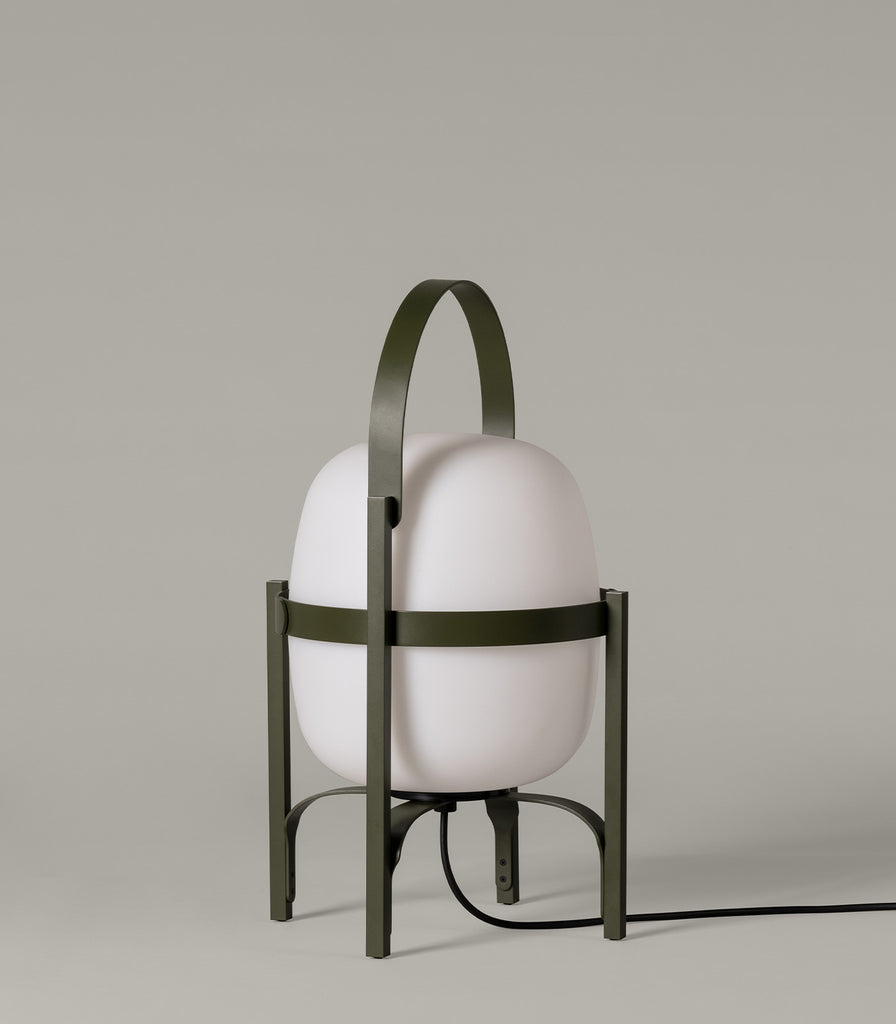 Santa & Cole Cesta Outdoor Table Lamp in Olive Green