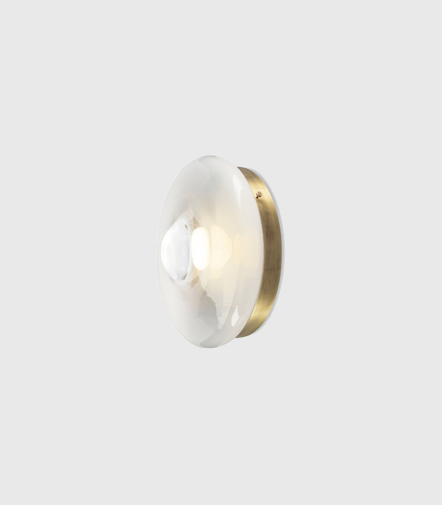 Bomma Orbital Wall/Ceiling Light in Polaris White/ Patina Gold