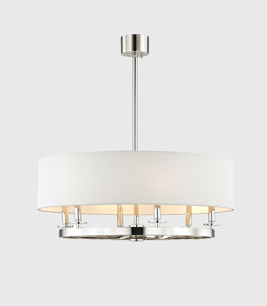 Hudson Valley Durham Pendant Light in Small/Polished Nickel