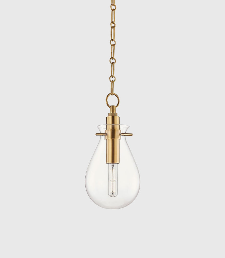 Hudson Valley Ivy Pendant Light in Small/Aged Brass