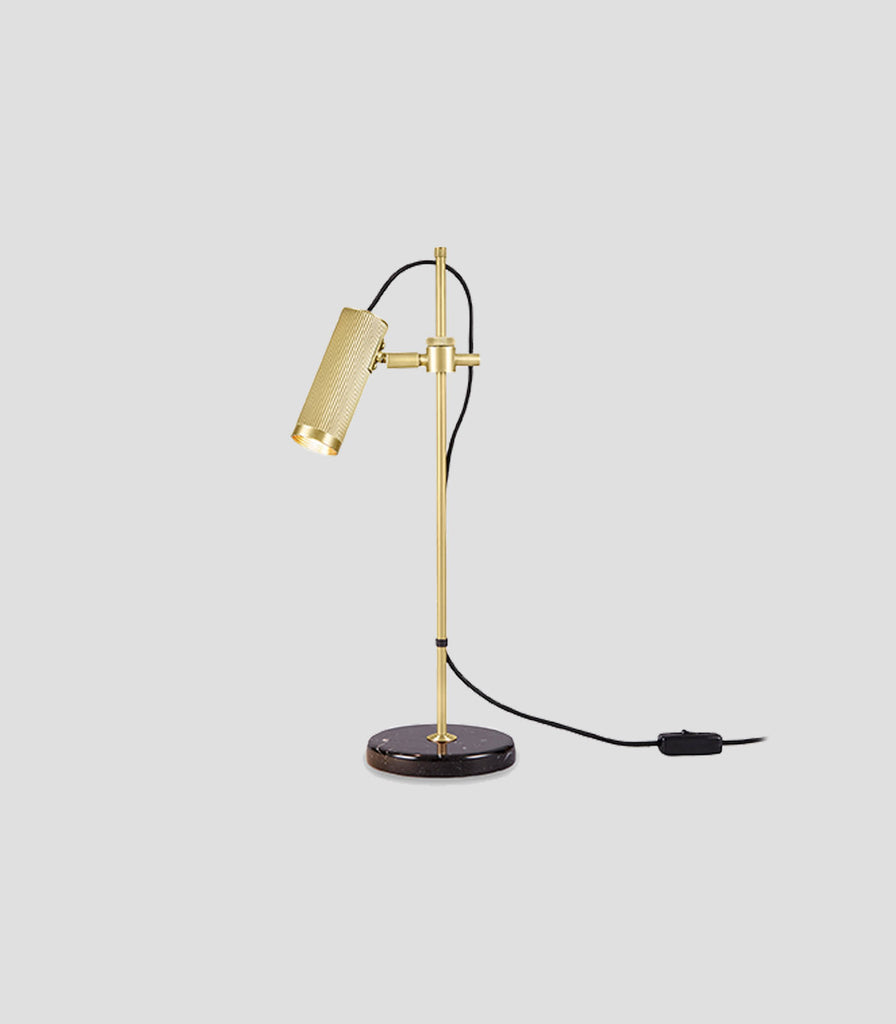 J. Adams & Co. Spot Desk Table Lamp in Satin Brass/Black Marble