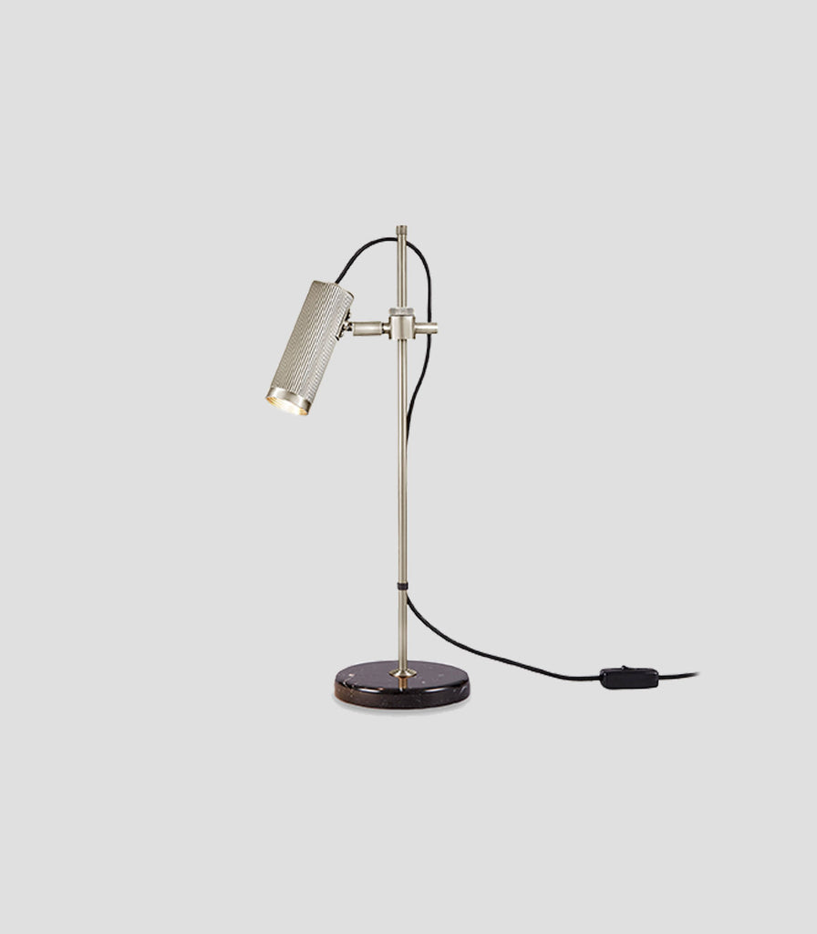 J. Adams & Co. Spot Desk Table Lamp in Satin Nickel/Black Marble