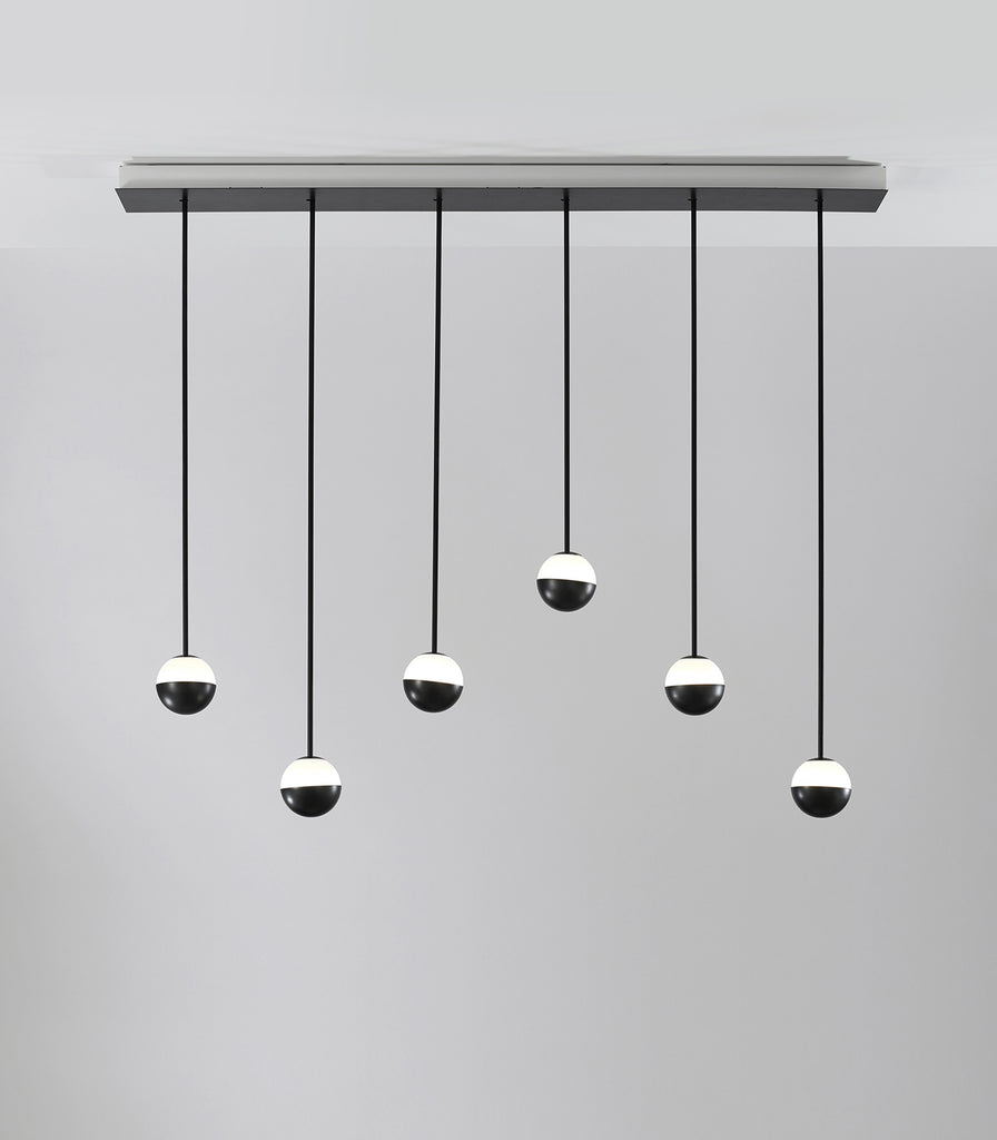 Estiluz Alfi 6lt Pendant Light in Black/Yes