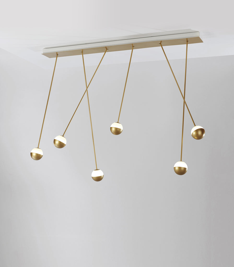 Estiluz Alfi 6lt Pendant Light in Matte Gold/Yes