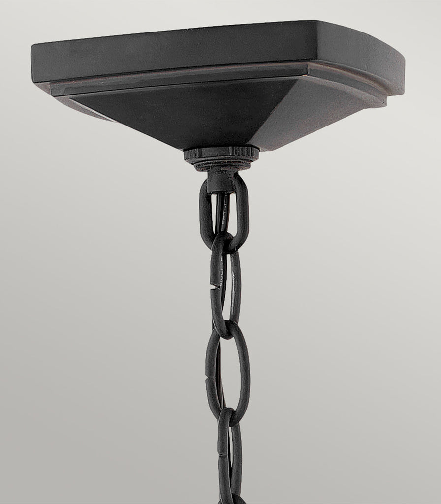 Elstead Alford Place 3lt Pendant Light in Meseum Black close up