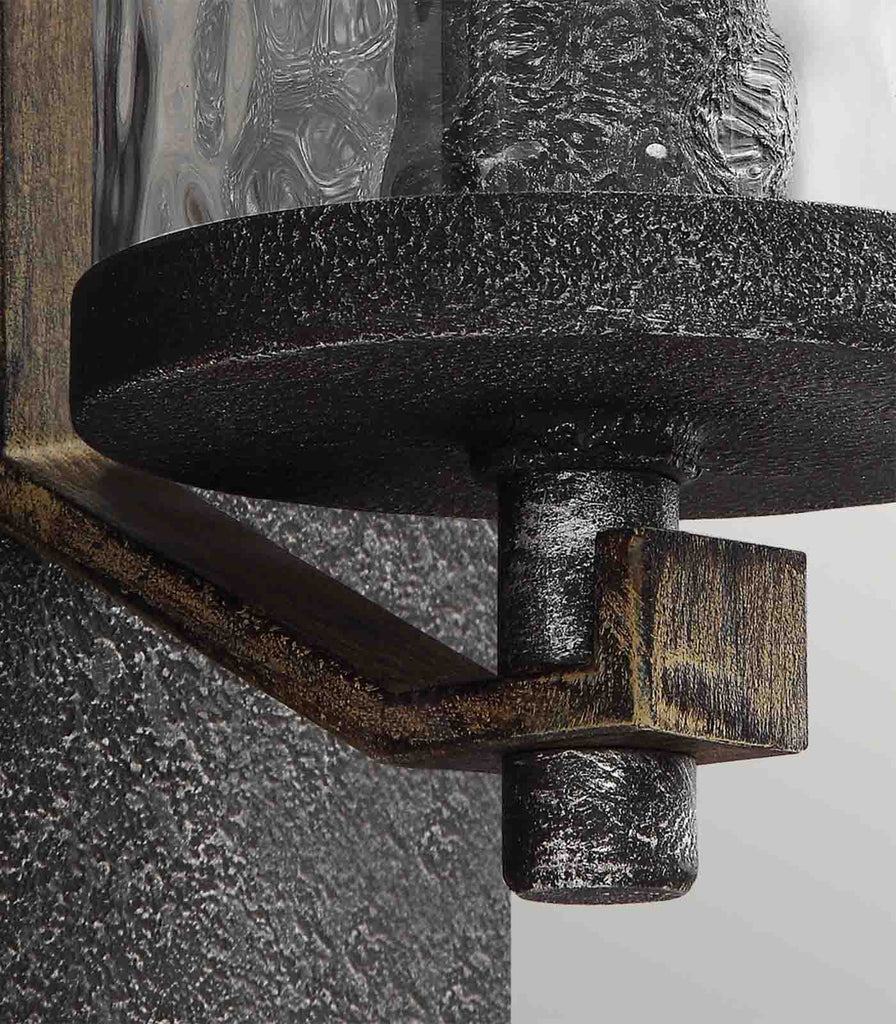 Elstead Angelo Wall Light in Oak/Slate Grey close up