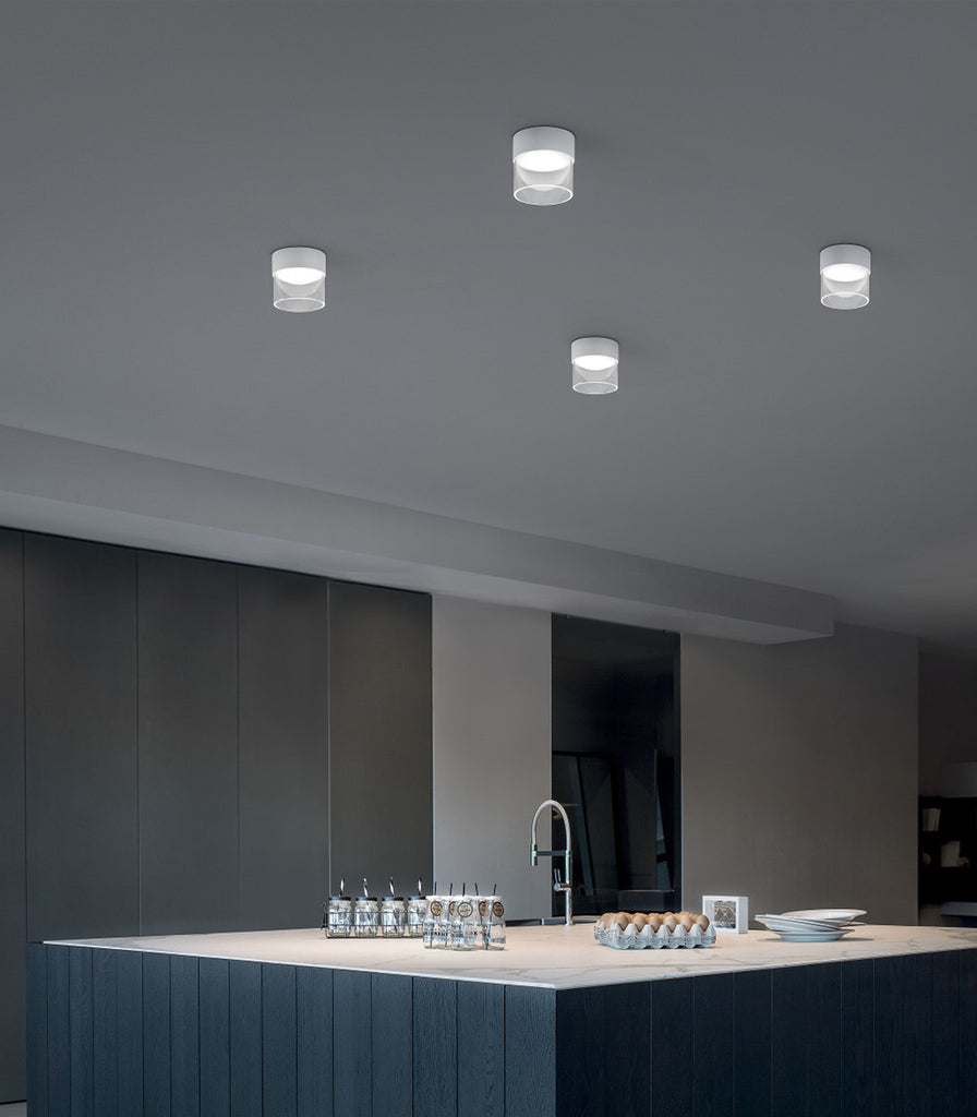 Linea Light Crumb Ceiling Light featured within interior space