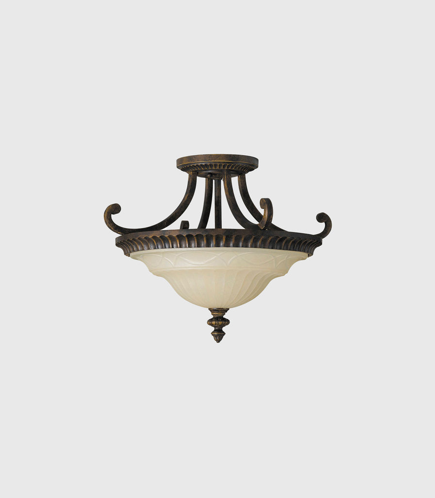 Elstead Drawing Room 2lt Ceiling Light in Semi Flush size