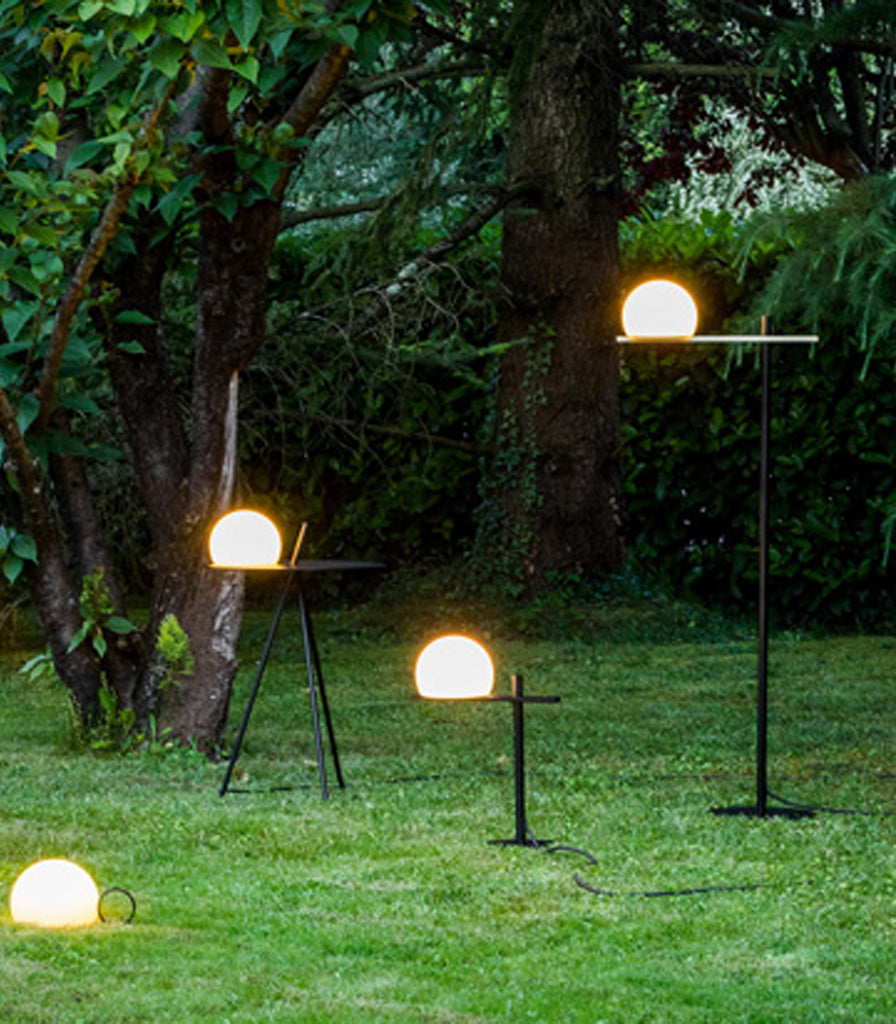 Estiluz Circ XL Outdoor Floor Lamp featured within outdoor space