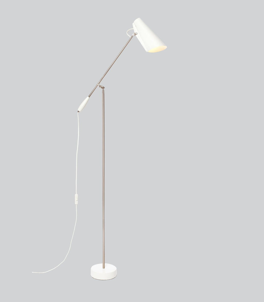 Northern Birdy Floor Lamp in White/Steel