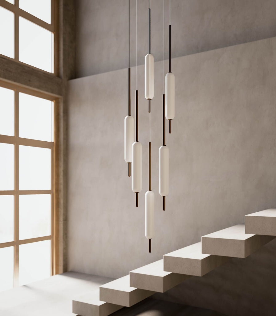 Il Fanale Typha Pendant Light hanging in a void