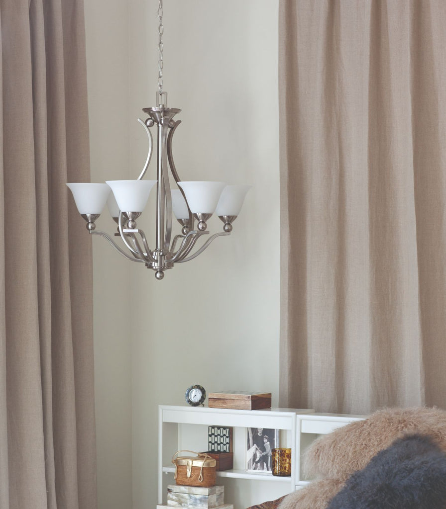 Elstead Bolla Chandelier featured within a interior space