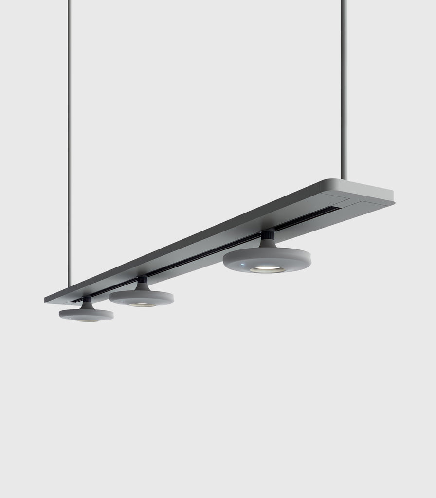 Estiluz Button 3lt Linear Pendant Light in Grey Limestone