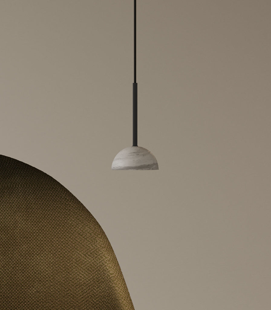 Aromas Dussa Pendant Light in Matte Brass/Black